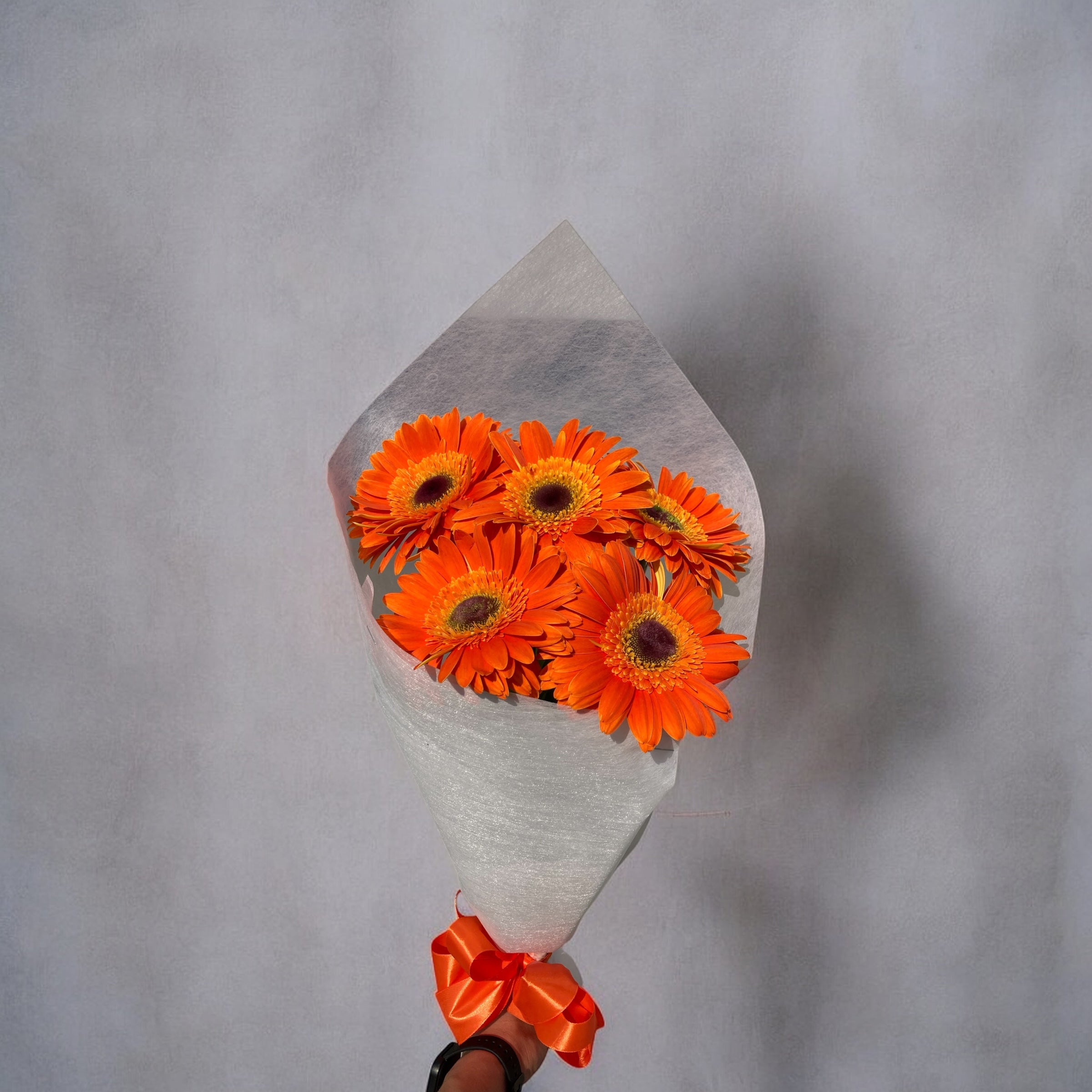 Ramo de gerberas naranjas