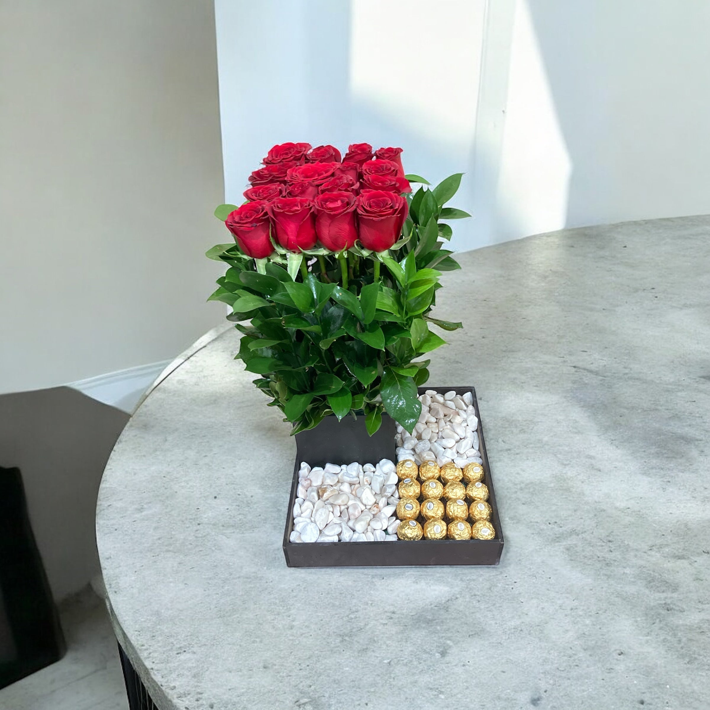 Rosas Rojas y Chocolates Ferrero Rocher | Regalo de Amor y Aniversario CDMX