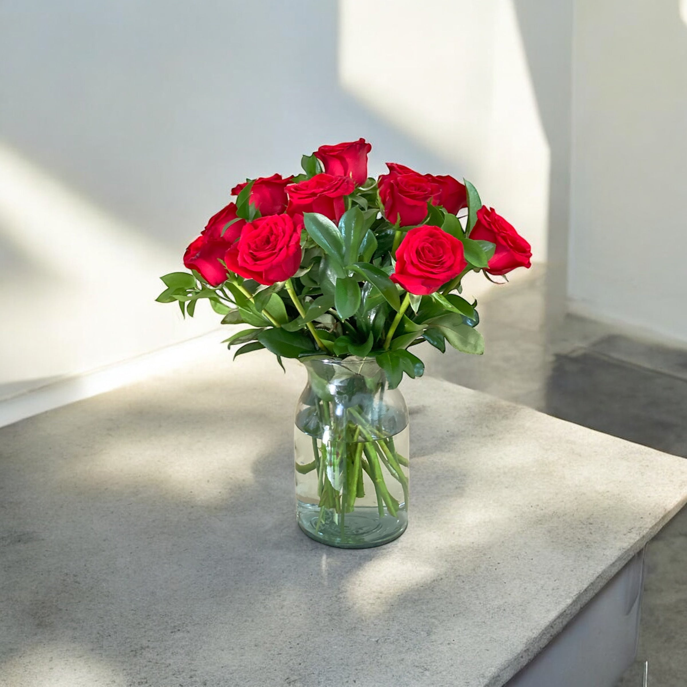 Arreglo de Rosas Rojas en Florero